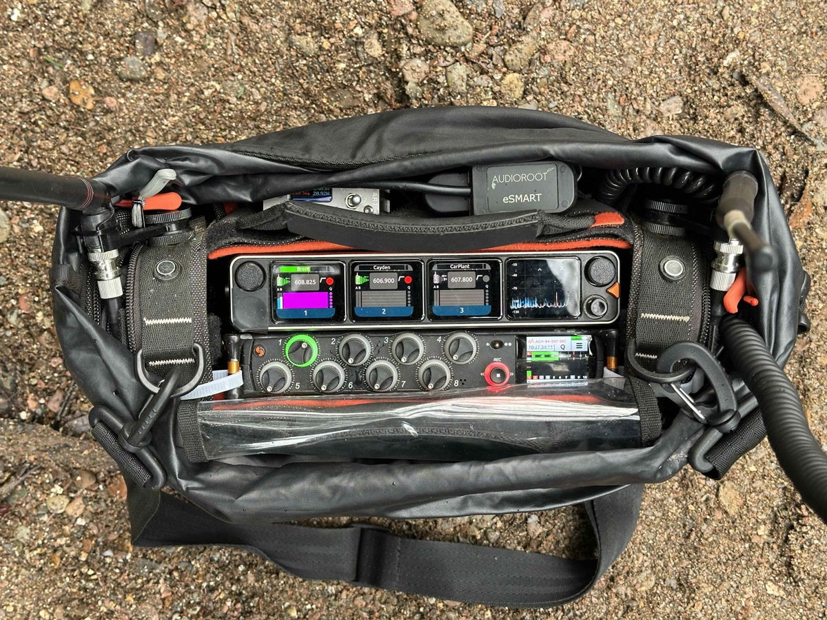 Compact sound bag rig featuring Sound Devices Nexus wireless and MixPre 10T recorder - documentary setup.